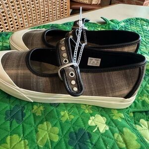 Vans Plaid Flats with Black Trim
